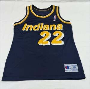 Vintage 90s Champion NBA Indiana Pacers Damon Bailey #22 Basketball Jersey 40